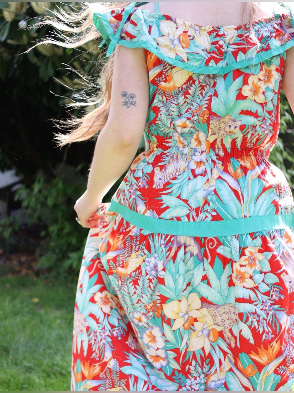 Gilligan O’Malley Vintage 1970s Cotton Hawaiian Style Maxi Dress EUC - Picture 4 of 12